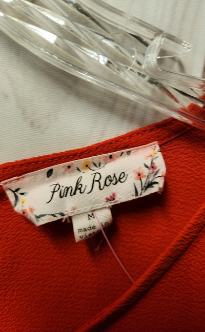 Pink Rose Women's Size M Red Short Sleeve Top