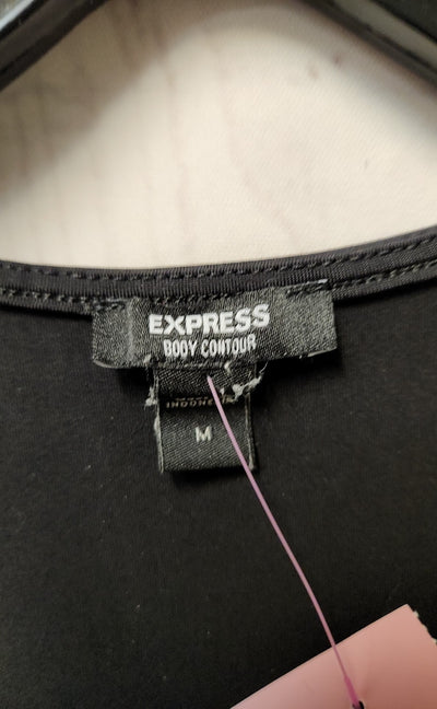 Express Women's Size M Black Bodysuit