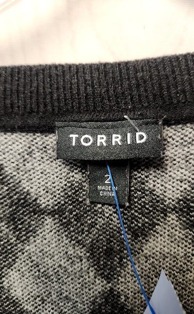 Torrid Women's Size 2X White & Black Sweater
