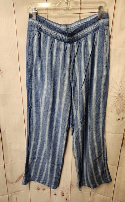 Old Navy Women's Size M Blue Pants High Rise Wide Leg