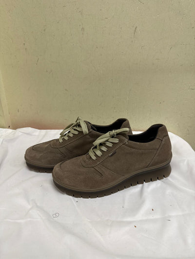 Vera Pelle Women's Size 9 Taupe Sneakers Shoes