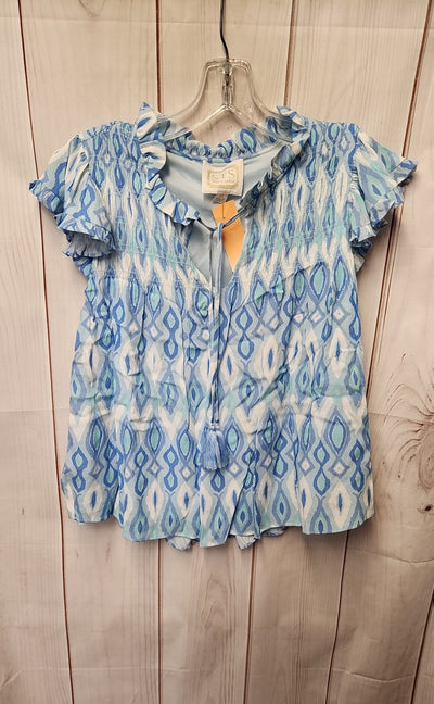 Sail to Sable Women's Size XS Blue Short Sleeve Top