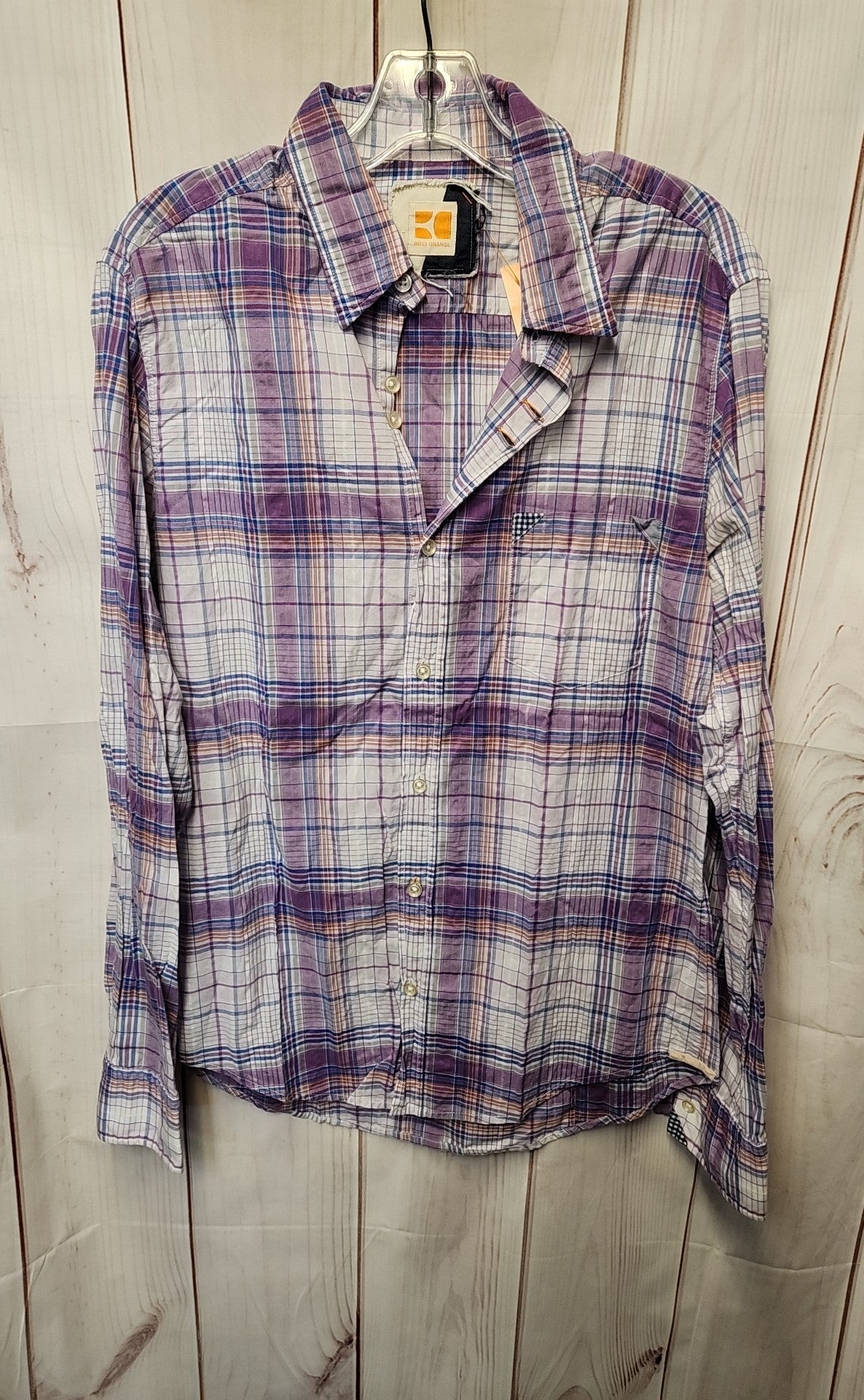 As Is- Wrinkled- Boss Orange Men's Size M Purple Shirt