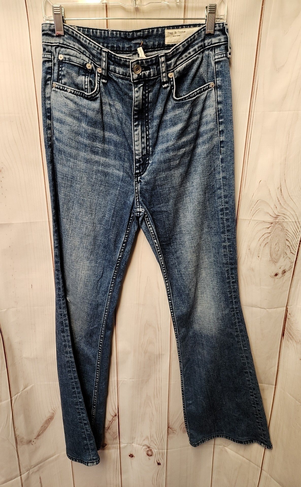 Rag & Bone Women's Size 29 (7-8) Blue Jeans Casey High Rise Flare