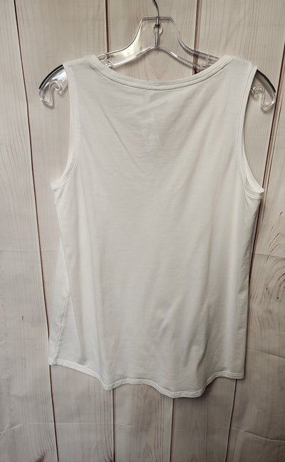Lands End Women's Size S White Sleeveless Top