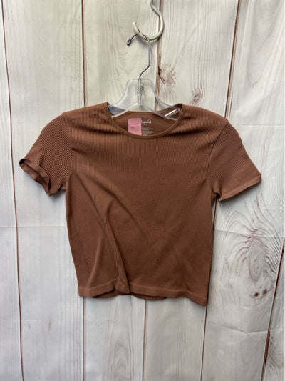 Abound Women's Size XS Brown Short Sleeve Top