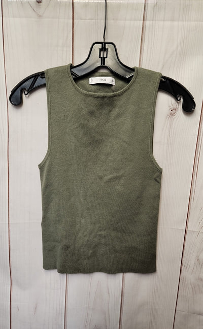 Mng Women's Size S Green Sleeveless Top