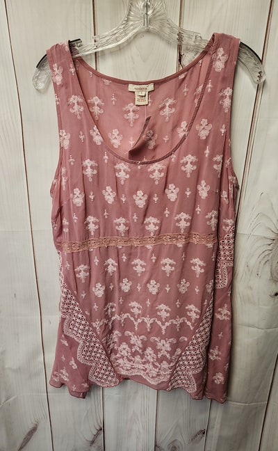 Sundance Women's Size L Pink Sleeveless Top