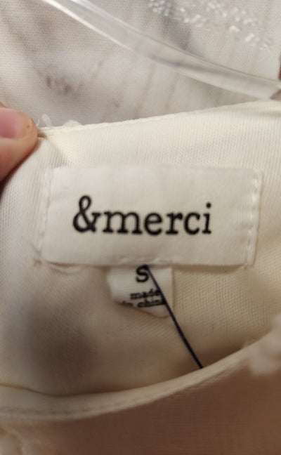 &merci Women's Size S White Floral Dress