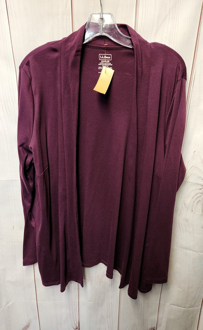 LL Bean Women's Size 1X Purple Cardigan
