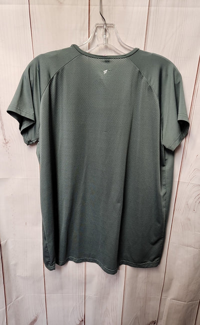 Workout Women's Size L Green Short Sleeve Top