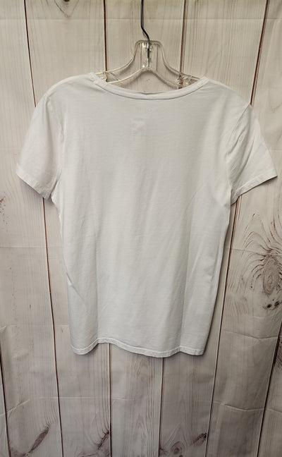 Talbots Women's Size M White Short Sleeve Top