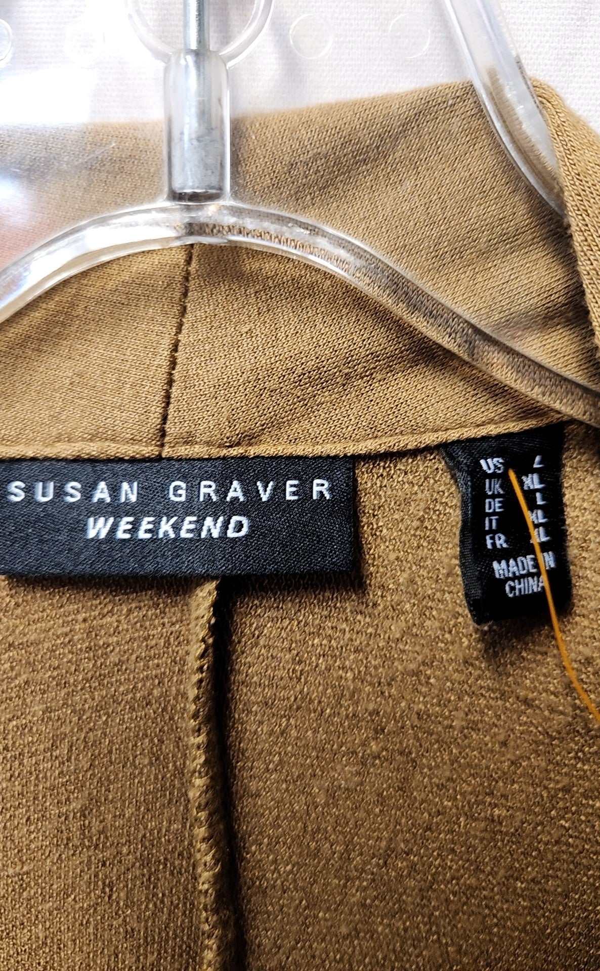 Susan Graver Women's Size L Brown Cardigan