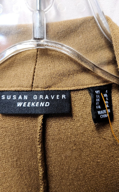 Susan Graver Women's Size L Brown Cardigan