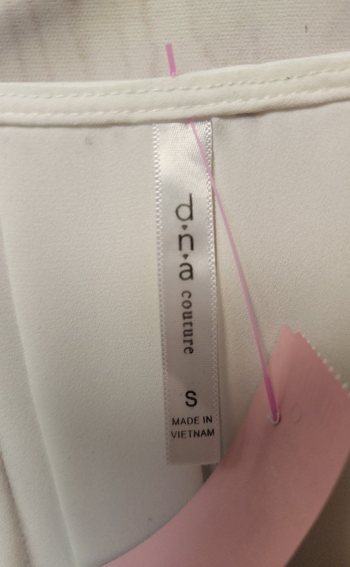 Dna Couture Women's Size S White Long Sleeve Top