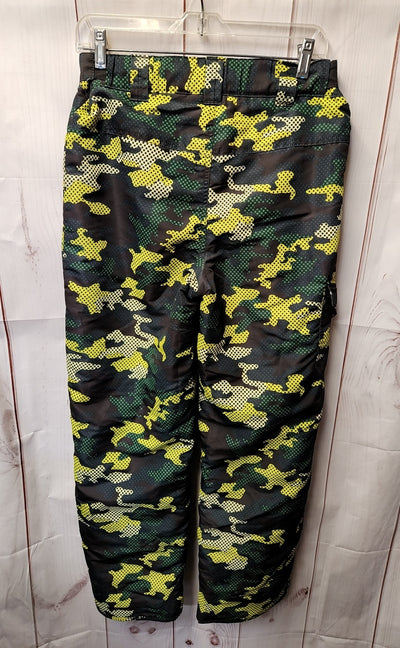 Roebuck & Co Boy's Size 14/16 XL Ski Snow Pants Camo Yellow, Green, Black