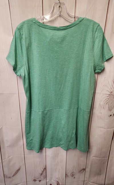 Pure Jill Women's Size M Green Short Sleeve Top