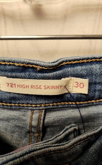 Levis Women's Size 30 (9-10) Blue Jeans 721 High Rise Skinny