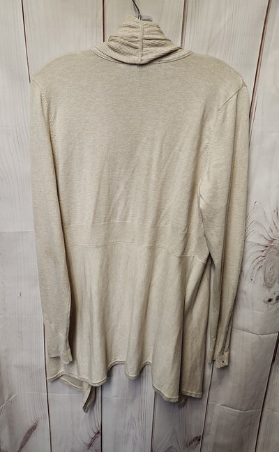 White House Black Market Women's Size M Beige Cardigan