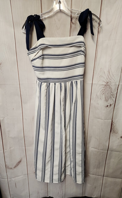 She+Sky Women's Size S White & Blue Dress