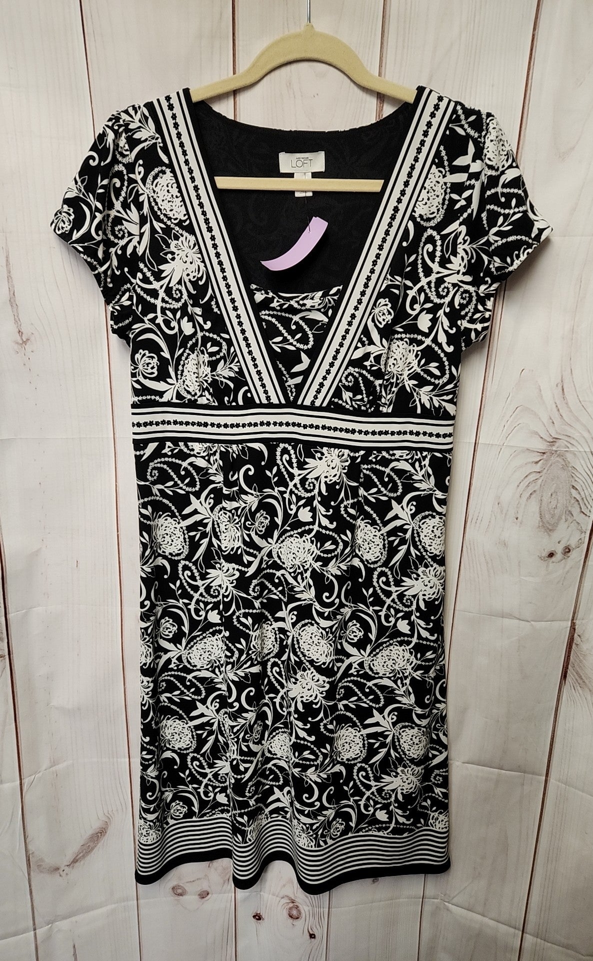 Loft Women's Size 10 Black & White Dress