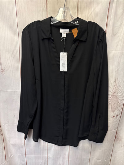 NWT Liz Claiborne Women's Size 1X Black Long Sleeve Top