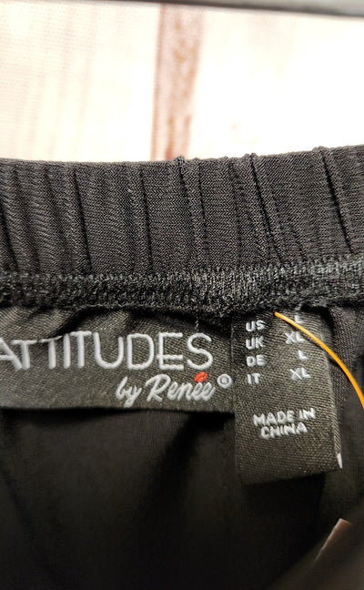 Attitudes by Renee Women's Size L Black Pants
