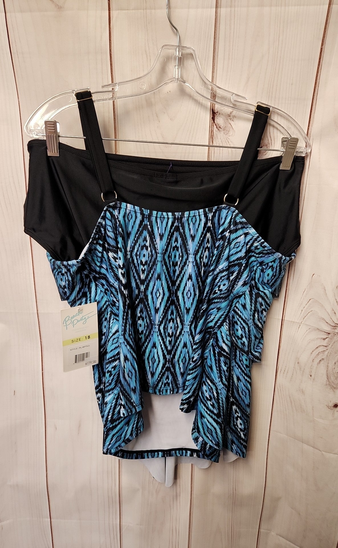 NWT Beach Party Women's Size 18 Blue Tankini