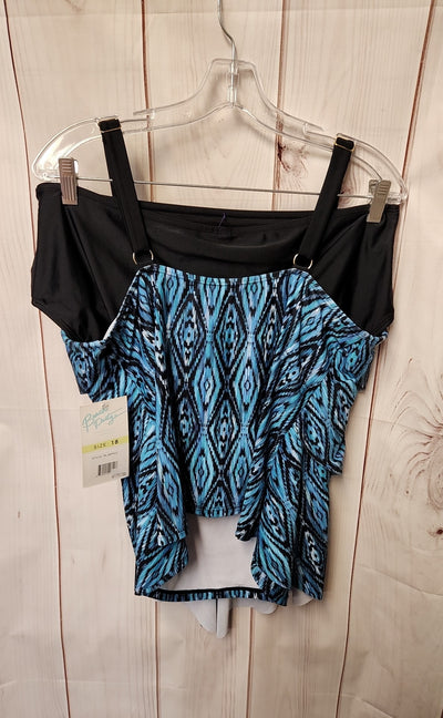 NWT Beach Party Women's Size 18 Blue Tankini