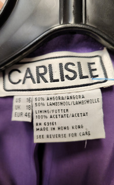 Carlisle Women's Size 16 Purple Coat