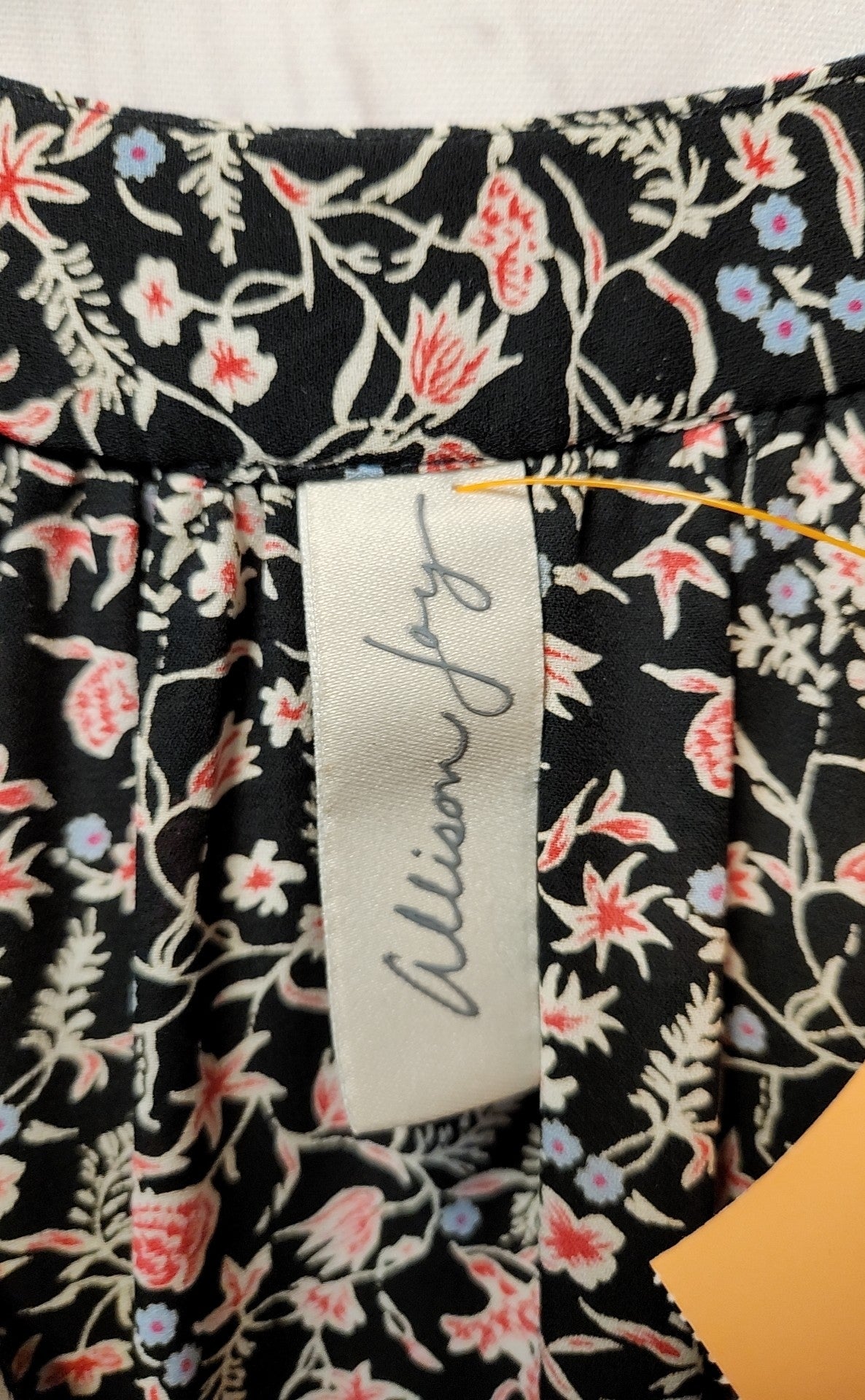 Allison Joy Women's Size M Black Floral Dress