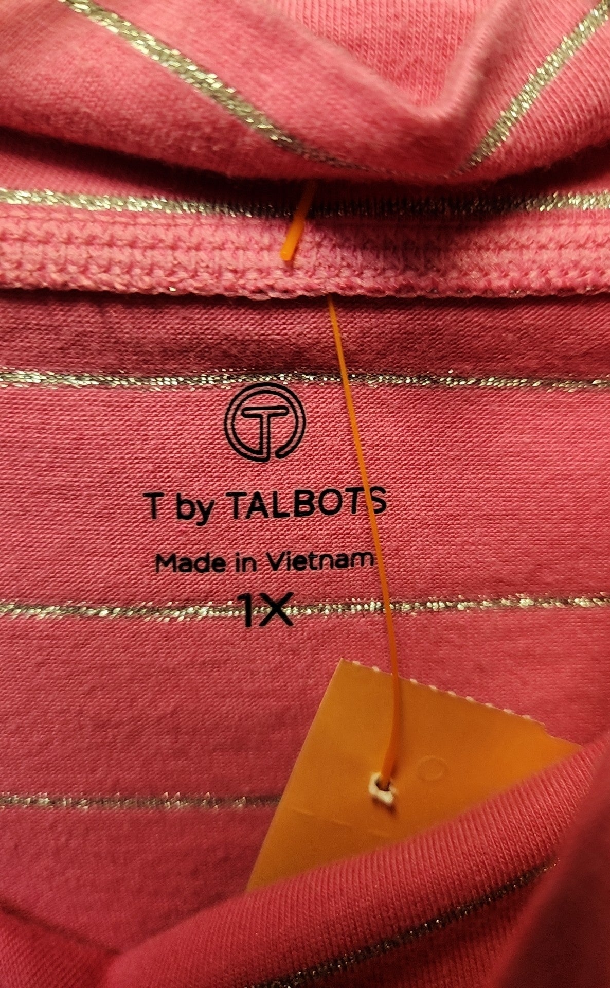Talbots Women's Size 1X Pink Long Sleeve Top