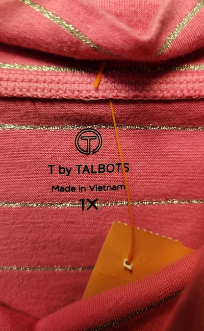 Talbots Women's Size 1X Pink Long Sleeve Top