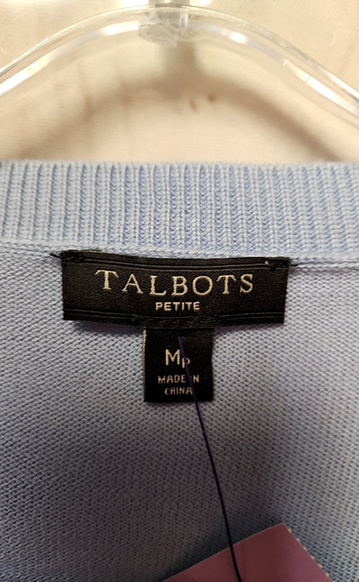Talbots Women's Size M Petite Blue Sweater