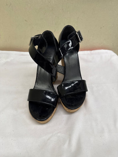 Stuart Weitzman Women's Size 6-1/2 Black Sandals Shoes