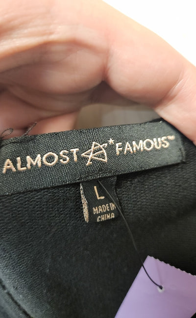 Almost Famous Women's Size L Black Romper