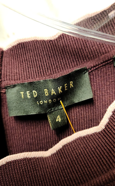 Ted Baker Women's Size 4 = US 10 Purple Dress