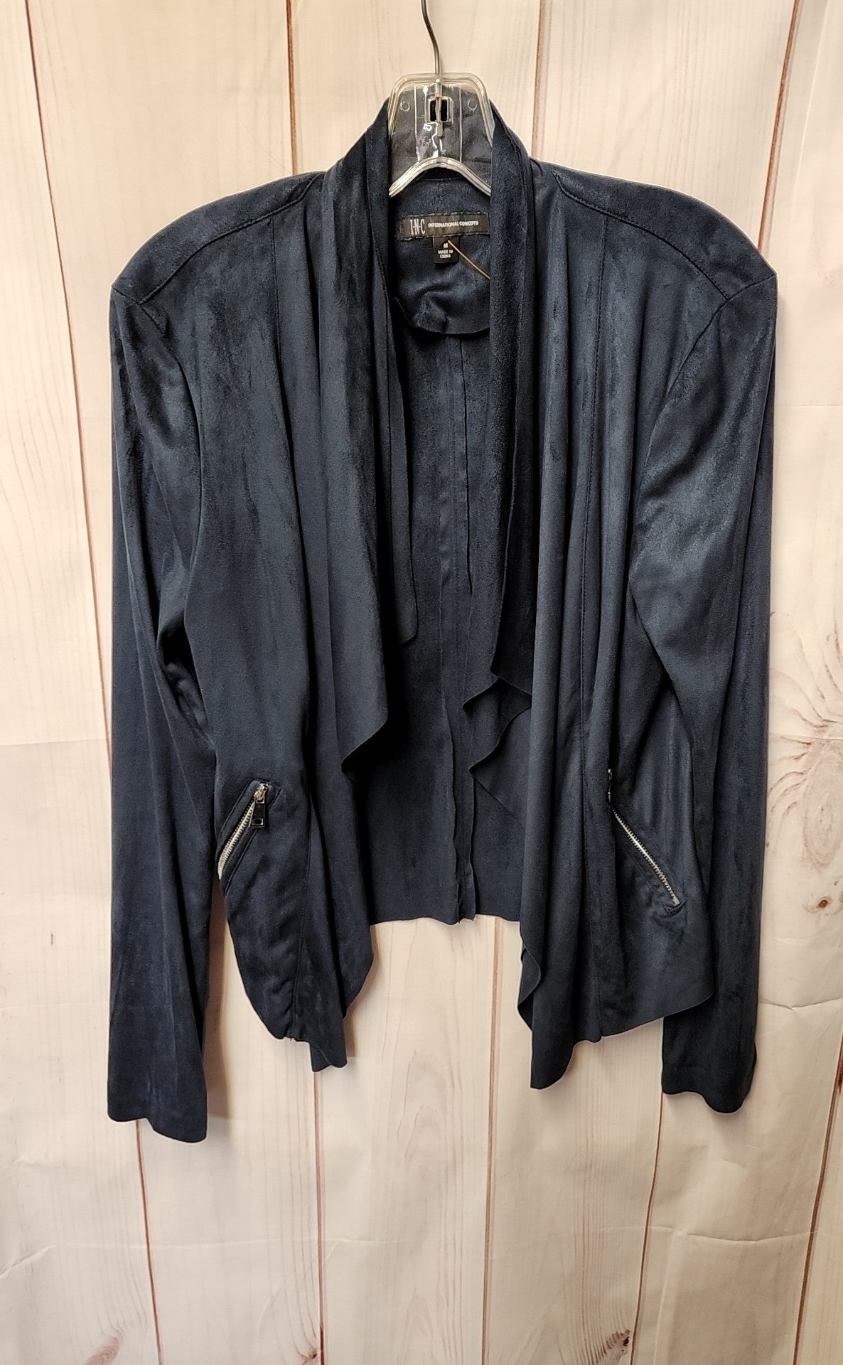 INC Women's Size M Navy Cardigan