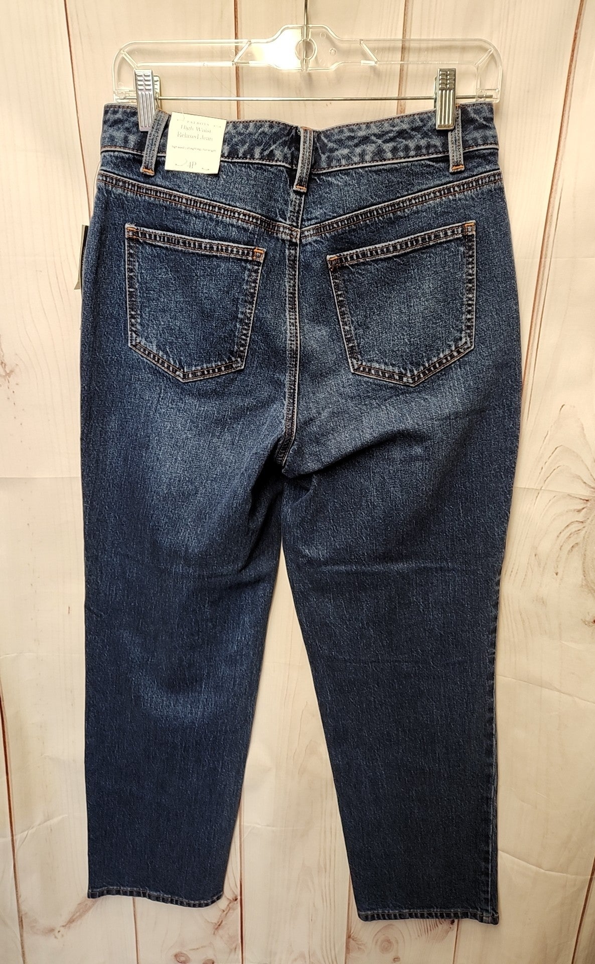 NWT Talbots Women's Size 4 Petite Blue Jeans High Waist Relaxed Jean