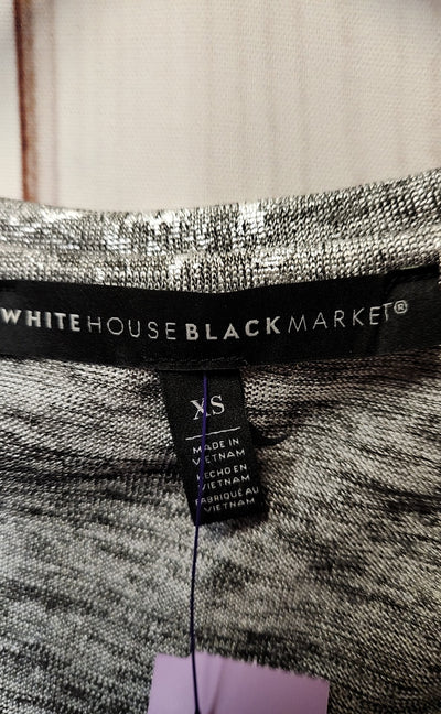 White House Black Market Women's Size XS Silver Short Sleeve Top
