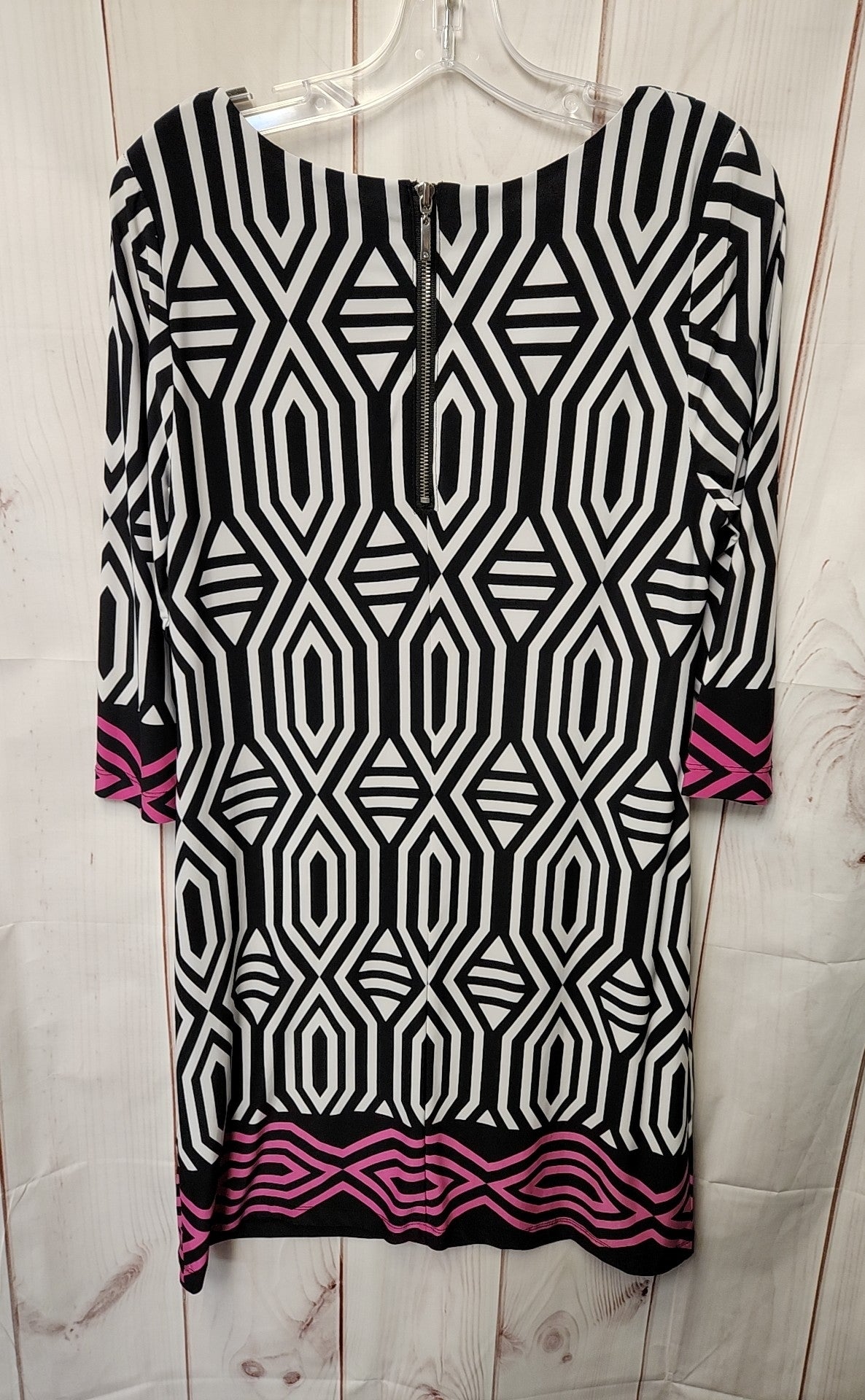 INC Women's Size L Black & White Dress