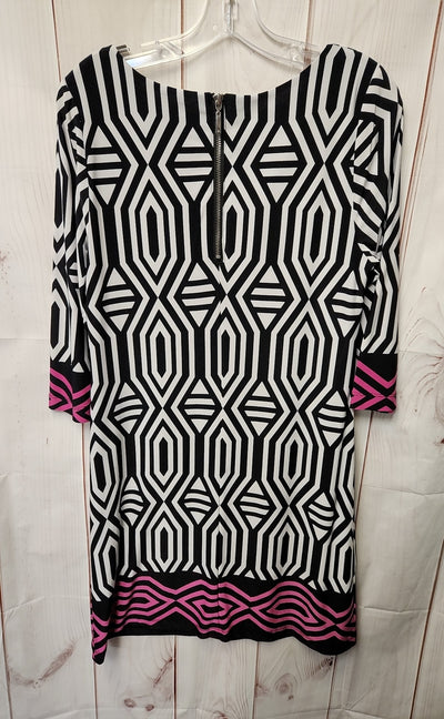 INC Women's Size L Black & White Dress