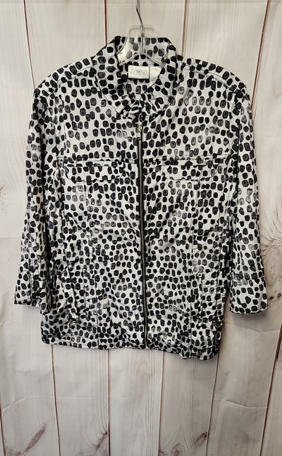 Zenergy - Chico's Women's Size XL Gray Animal Print Jacket
