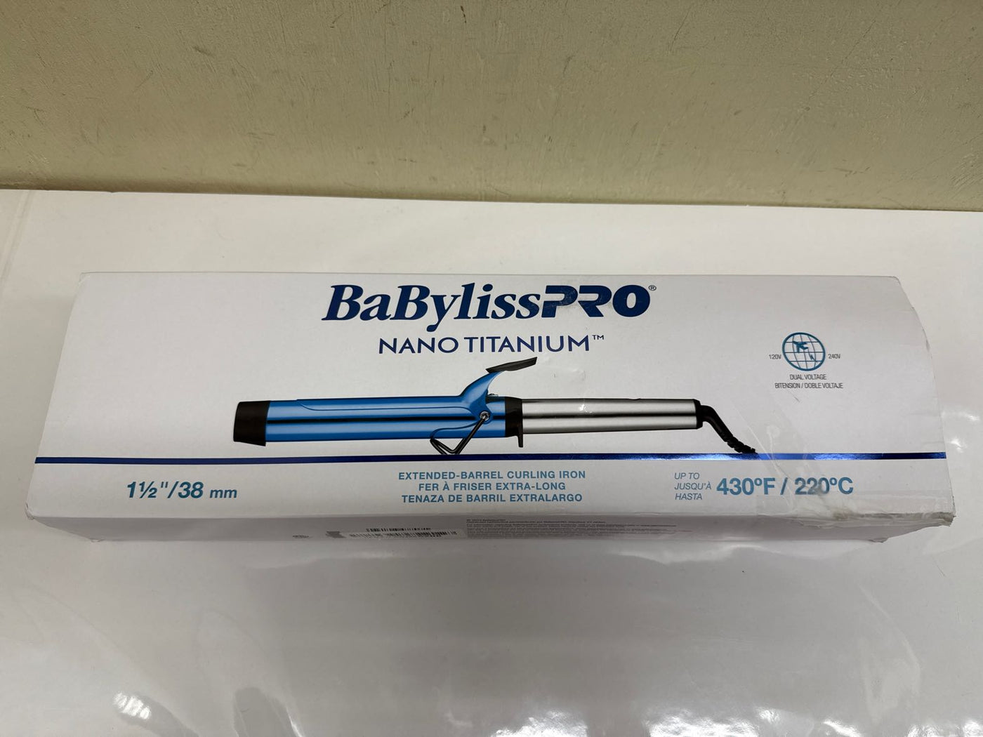 BaByliss Pro Nano Titanium Extended Barrel Curling Iron NIB