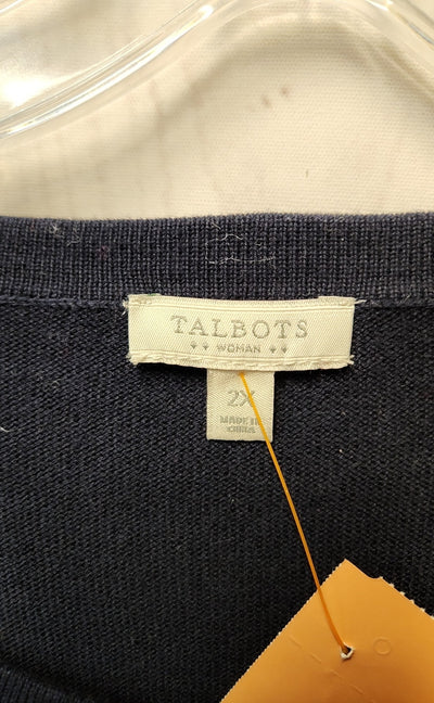 Talbots Women's Size 2X Navy Sweater