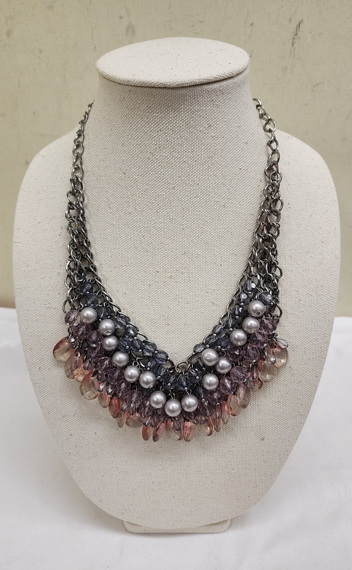 Loft Gray Beaded Necklace