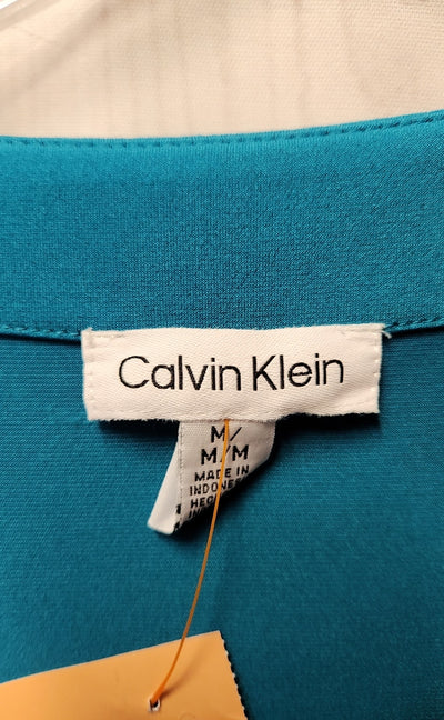 Calvin Klein Women's Size M Teal Long Sleeve Top