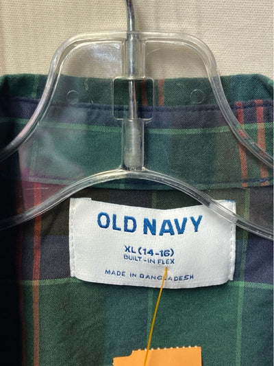 Old Navy Boy's Size 14/16 Green Shirt