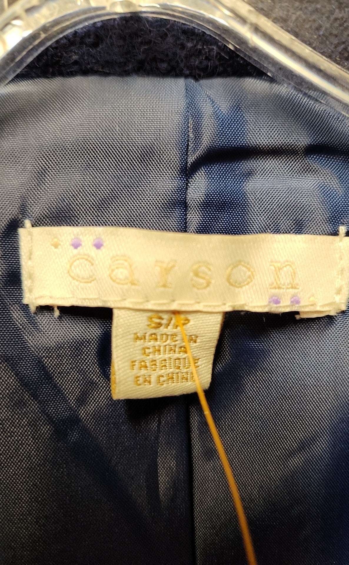 Carson Women's Size S Blue Wool Cardigan