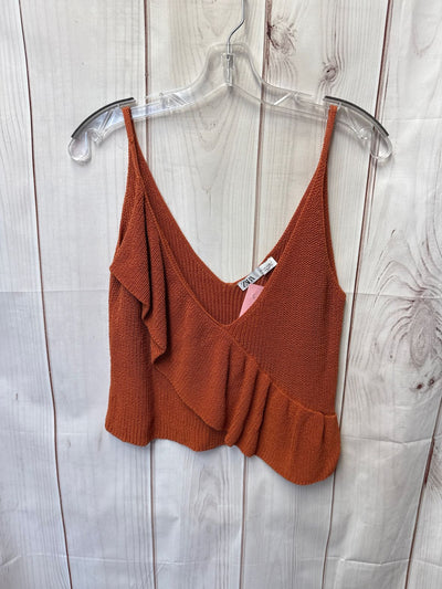 Zara Women's Size S Orange Knit Sleeveless Top
